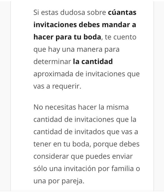 Guía para saber el número correcto de invitaciones - 2