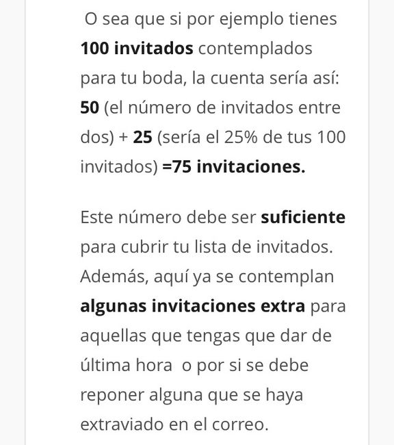 Guía para saber el número correcto de invitaciones - 4