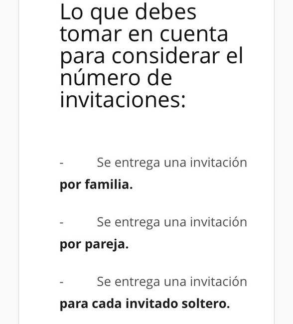 Guía para saber el número correcto de invitaciones - 5
