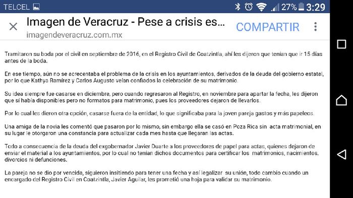 Ante la crisis, venció el amor (mi historia en el periódico) - 2