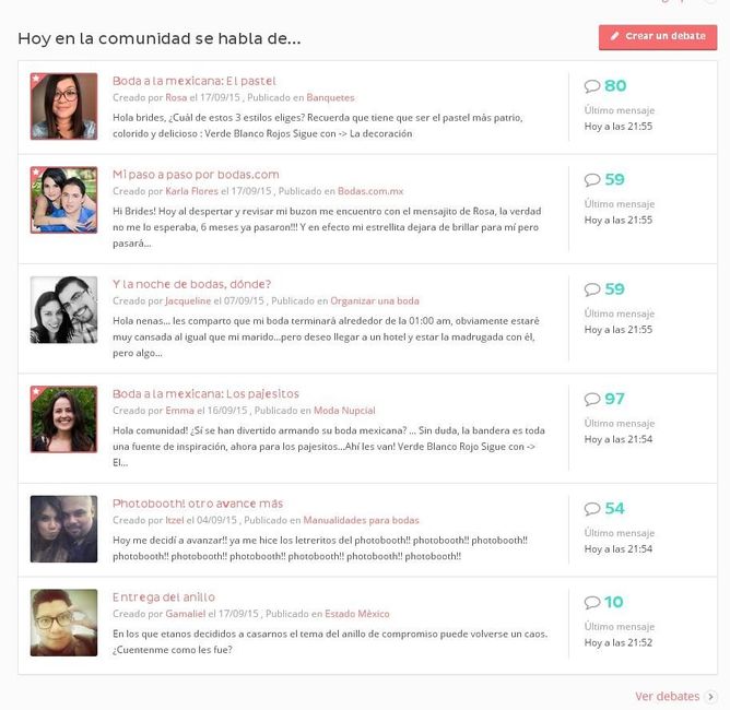 Hoy en la comunidad se habla de..