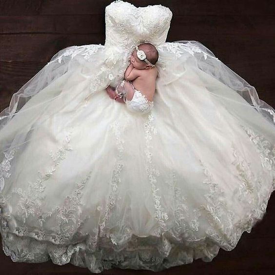 Sesión de bebé, ¡con tu vestido de novia! 5