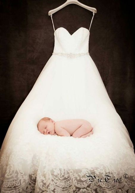 Sesión de bebé, ¡con tu vestido de novia! 7