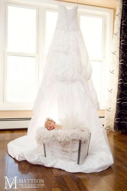 Sesión de bebé, ¡con tu vestido de novia! 11