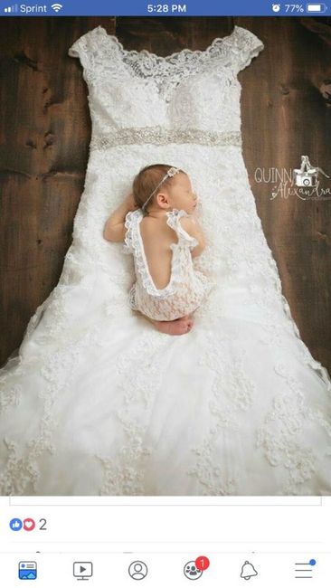 Sesión de bebé, ¡con tu vestido de novia! 14