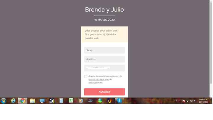 web de boda