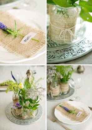 Sugerencias .. arreglos de mesa con yute!!!! - 4