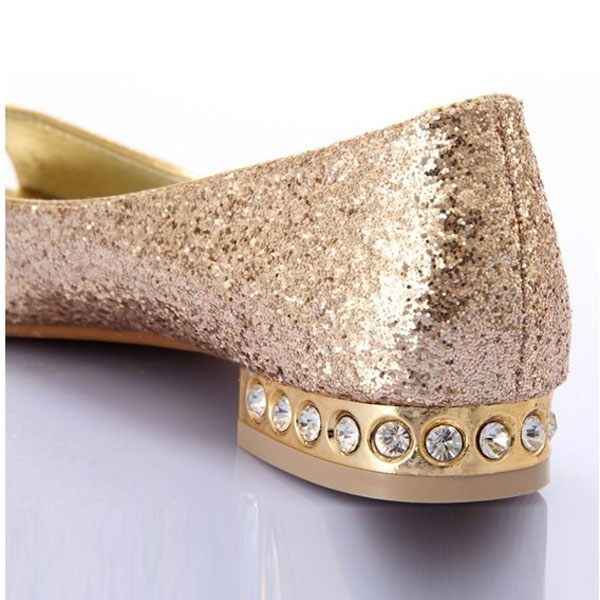 Flats con tacon de pedrería