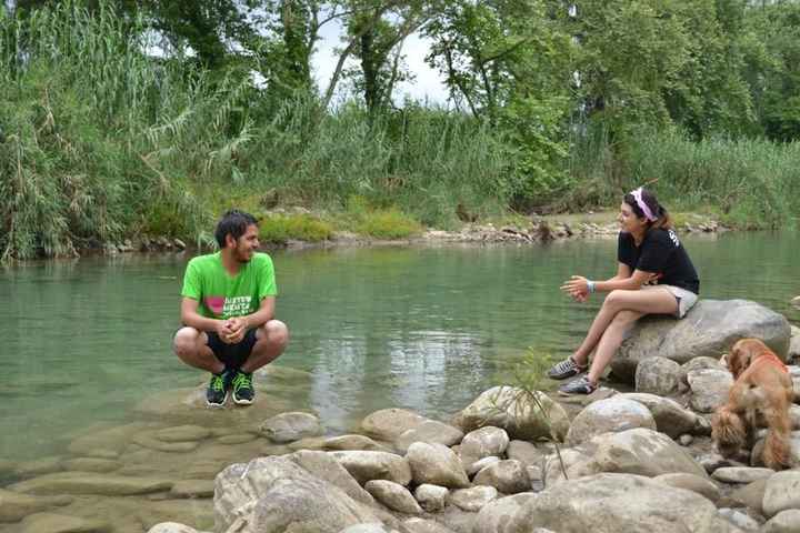 De paseo con nuestro perrhijo Manolo :)