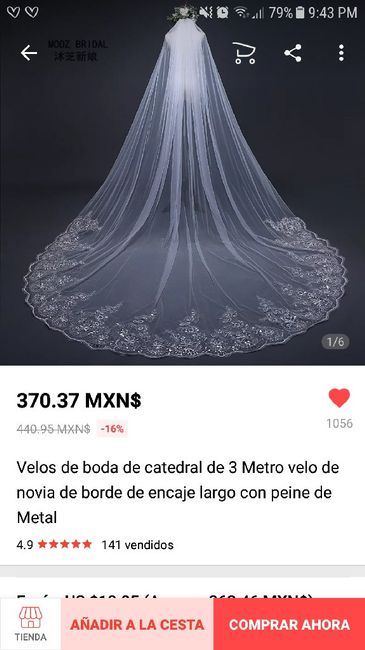 Llegó mi velo de aliexpress!!!!!! - 1