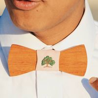 Bow tie de madera - 1