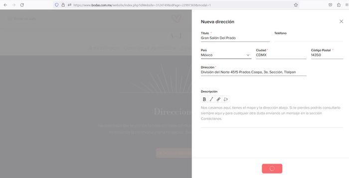No se guardan las direcciones 1
