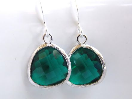 Aretes para novia inspiración esmeralda 8
