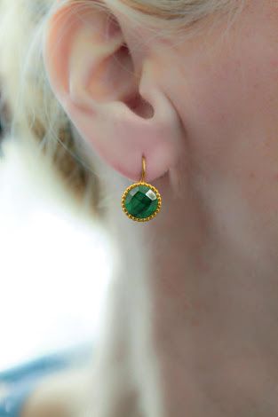 Aretes para novia inspiración esmeralda 15