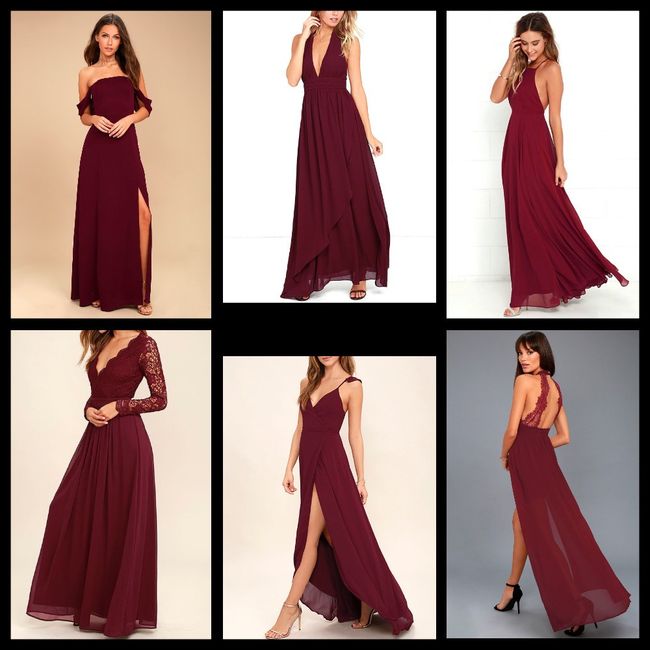 Damas color burgundy 6