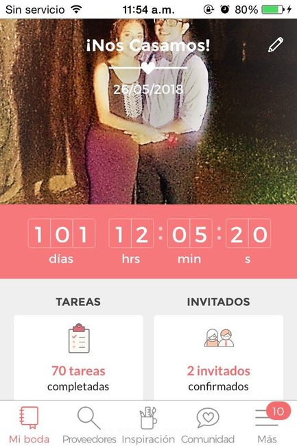 ¡Escribe los días que faltan para tu boda! 2