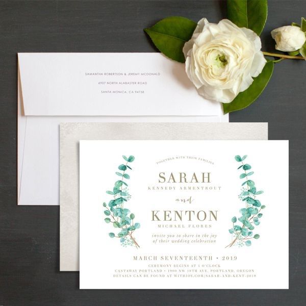 Invitaciones greenery 1