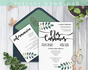 Invitaciones greenery 10