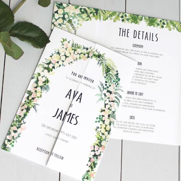 Invitaciones greenery 12