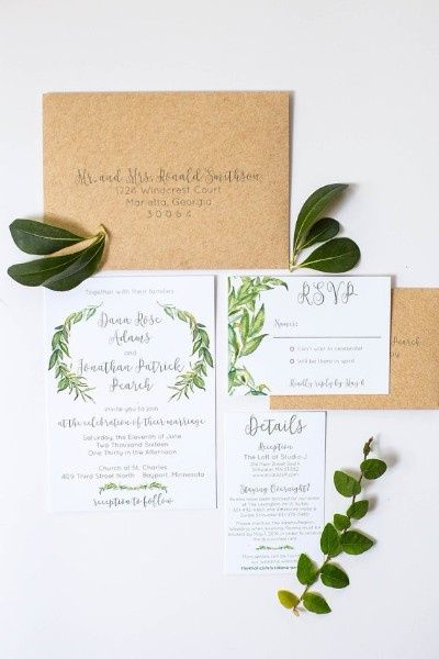 Invitaciones greenery 15
