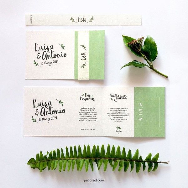 Invitaciones greenery 17