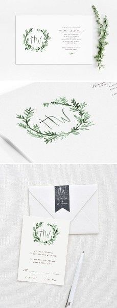 Invitaciones greenery 20
