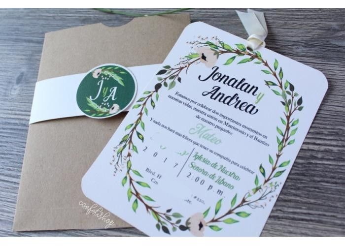 Invitaciones greenery 33