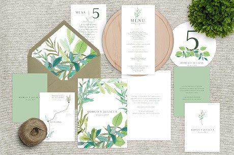 Invitaciones greenery 39