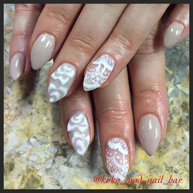 Uñas tono nude 33