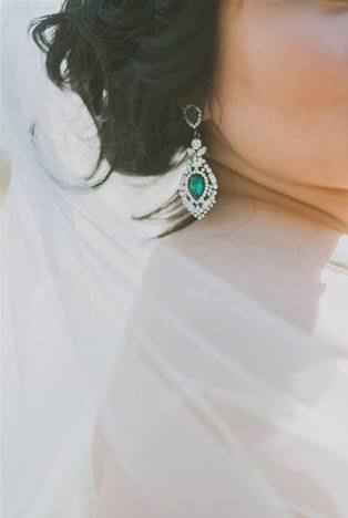  Aretes para novia inspiración esmeralda - 2