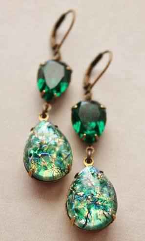  Aretes para novia inspiración esmeralda - 9