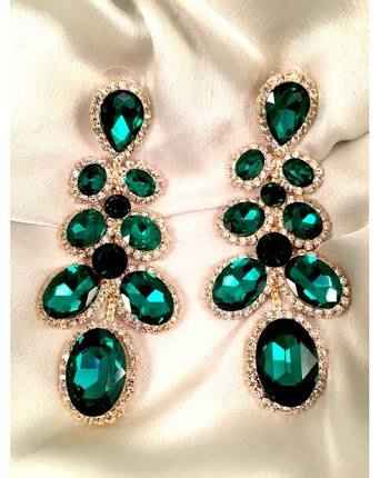  Aretes para novia inspiración esmeralda - 10