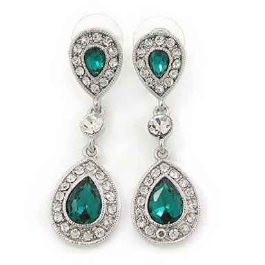  Aretes para novia inspiración esmeralda - 11