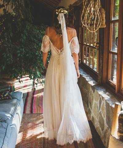 vestido de novia hippie chic 1