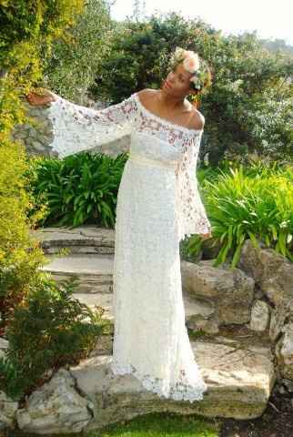 vestido de novia hippie chic 2