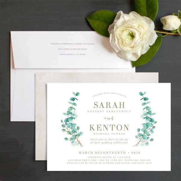 Invitaciones greenery 1