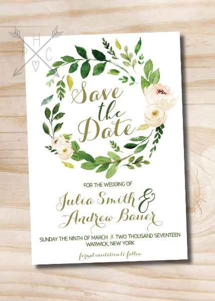Invitaciones greenery 5