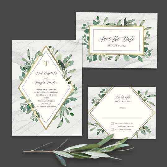 Invitaciones greenery 7