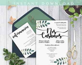 Invitaciones greenery 10