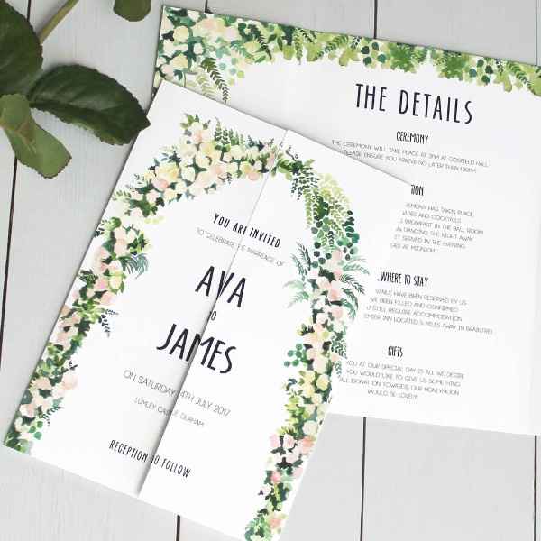Invitaciones greenery 12