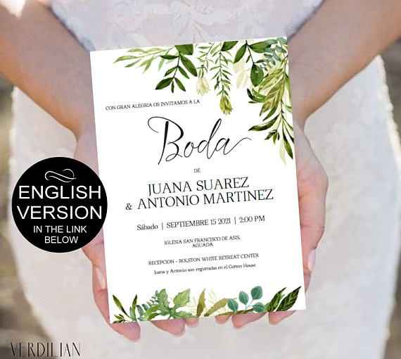 Invitaciones greenery 13