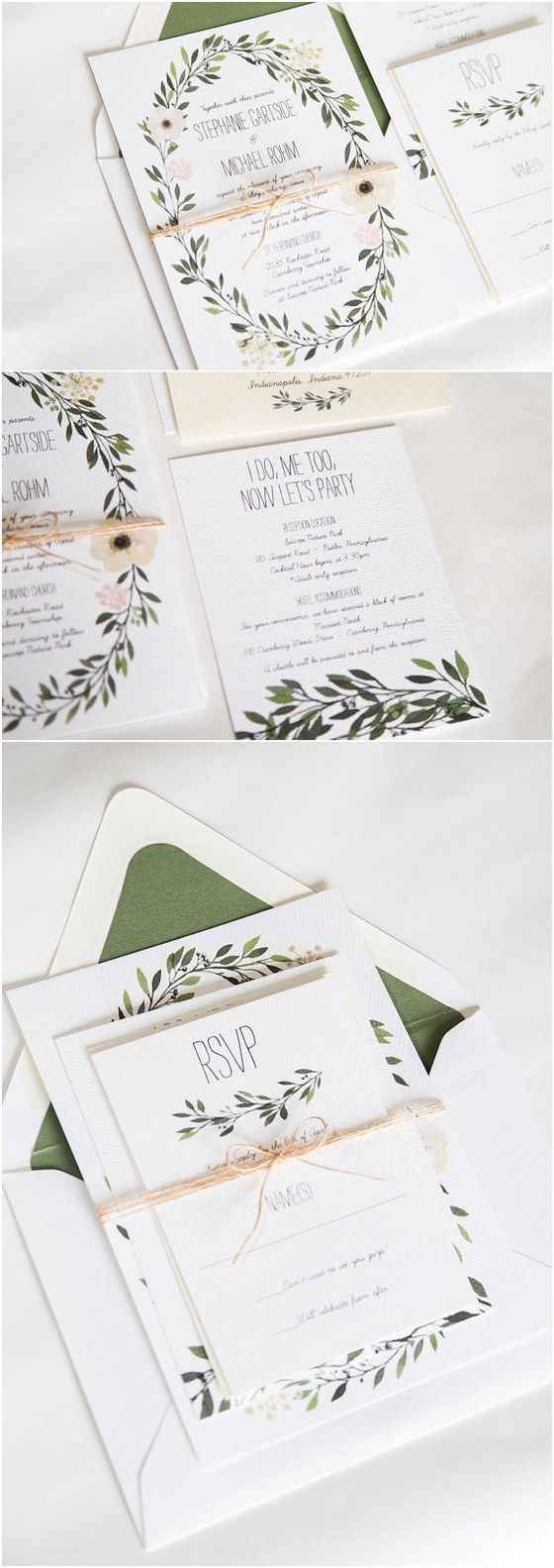 Invitaciones greenery 21