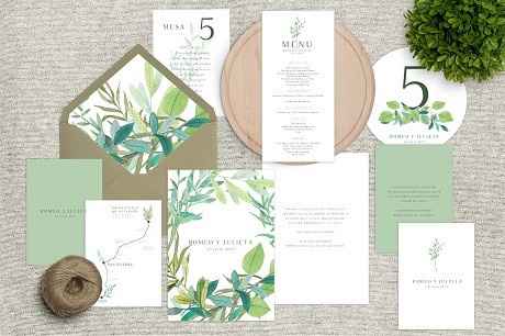 Invitaciones greenery 23