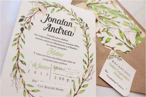 Invitaciones greenery 25