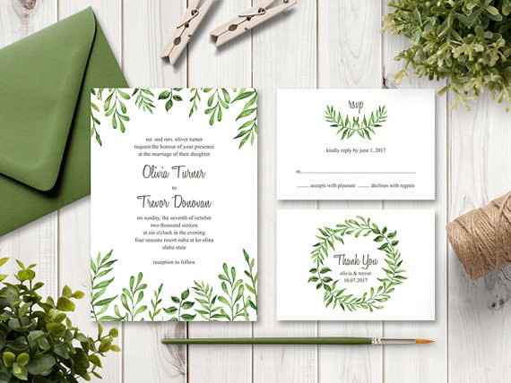 Invitaciones greenery 26