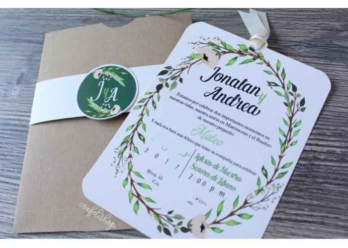 Invitaciones greenery 33