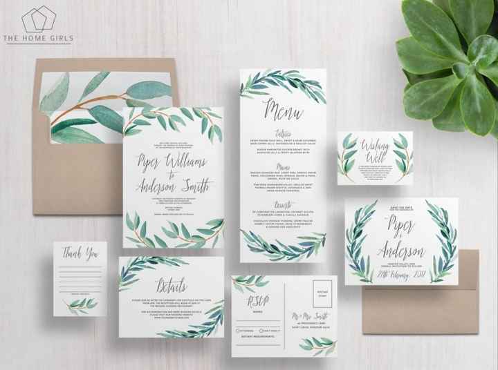 Invitaciones greenery 35
