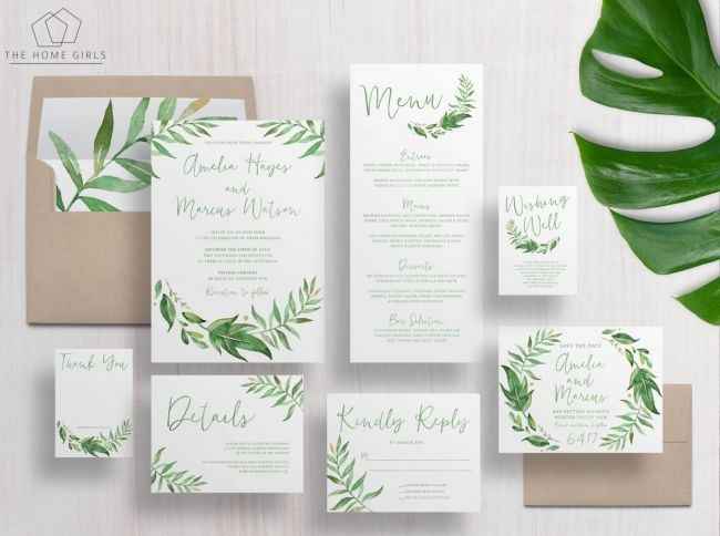Invitaciones greenery 36