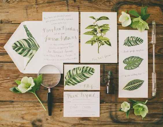 Invitaciones greenery 37