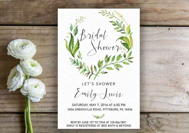 Invitaciones greenery 41